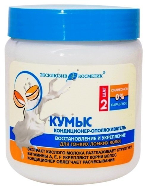 Кондиционер-ополаскиватель "Кумыс" для укрепления тонких волос Эксклюзивкосметик, 500 мл фото 1 &mdash; TD-EX.RU
