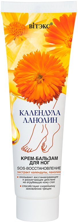 КРЕМ-БАЛЬЗАМ для ног SOS-ВОССТАНОВЛЕНИЕ КАЛЕНДУЛА & ЛАНОЛИН Витэкс, 100 мл фото 1 &mdash; TD-EX.RU