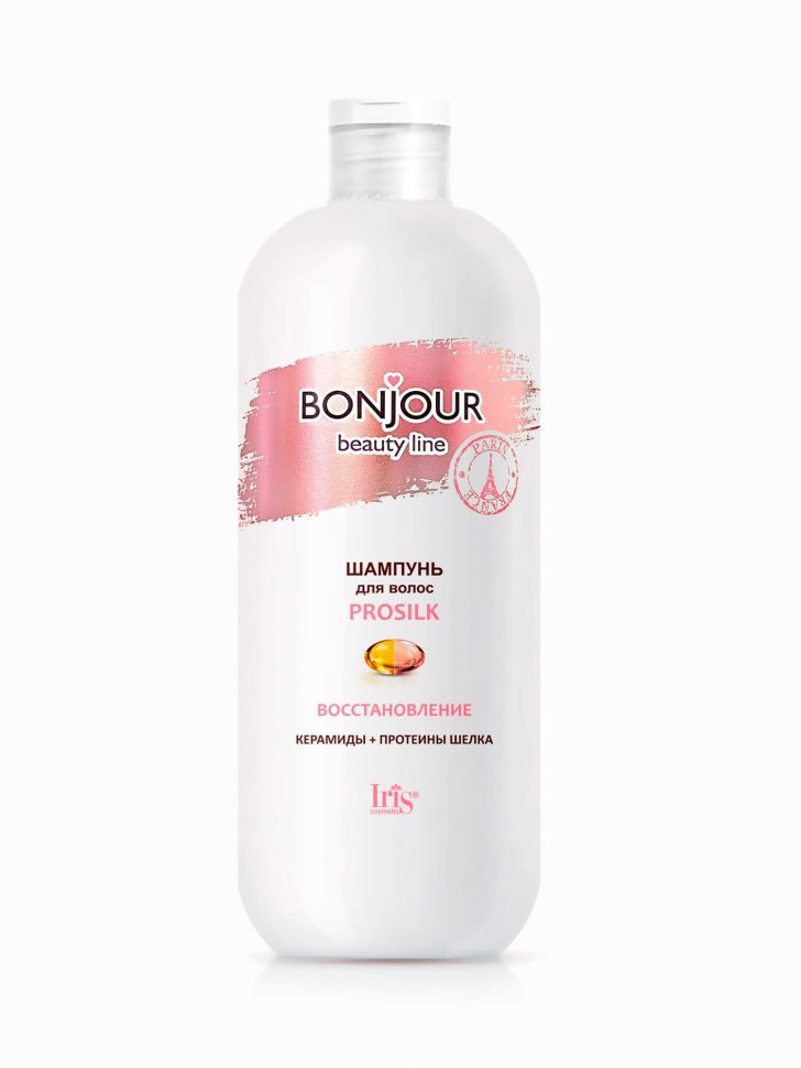 Шампунь для волос PROSILK Восстановление Bonjour Beauty line Iris, 500 мл   фото 1 &mdash; TD-EX.RU