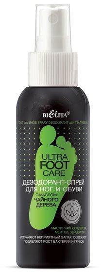 Белита Ultra foot care Дезодорант-спрей для ног и обуви с маслом чайного дерева, 100 мл фото 1 &mdash; TD-EX.RU