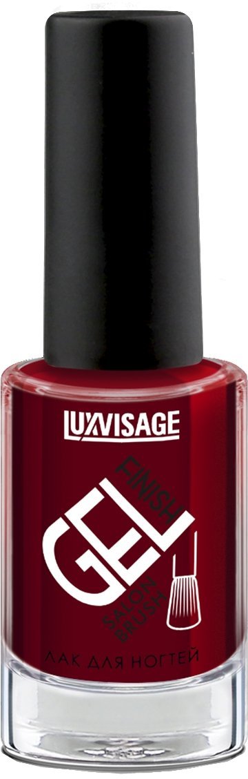 Лак для ногтей стойкий глянцевый GEL FINISH тон 08 бордовый винный Luxvisage, 9 г      &mdash; TD-EX.RU