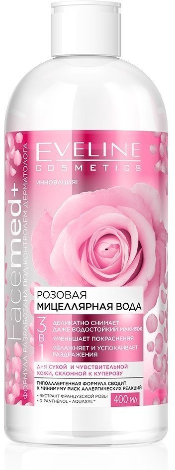 Мицеллярная вода Розовая 3 в 1 Facemed+ Eveline, 400 мл фото 1 &mdash; TD-EX.RU