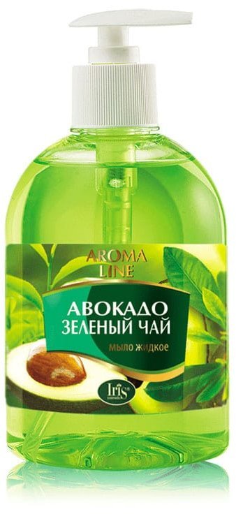 Мыло жидкое Авокадо и Зеленый чай Aroma Line Iris, 500 мл фото 1 &mdash; TD-EX.RU