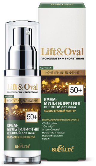 Крем-мультилифтинг дневной для лица «Коллагеновый контур» Lift&Oval 50+ Белита, 50 мл фото 1 &mdash; TD-EX.RU