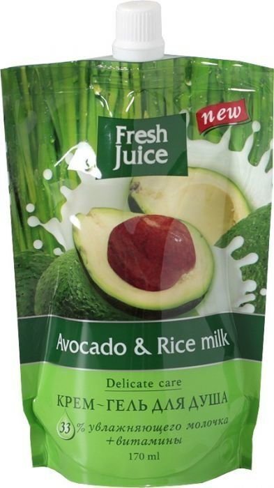 Крем - гель для душа дой-пак Avocado & Rice milk (Авокадо и Рисовое молочко), 170 мл фото 1 &mdash; TD-EX.RU