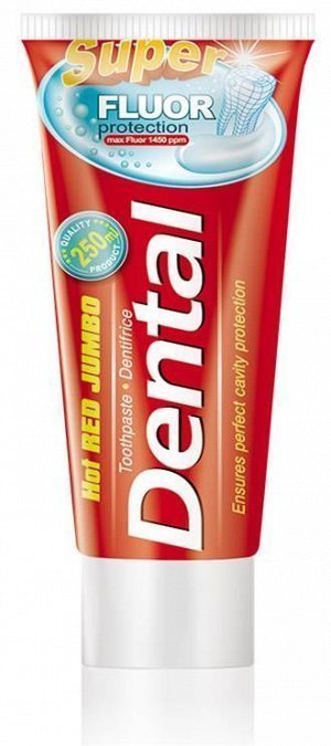 Зубная паста Dental Hot Red Jumbo Super Fluor Protection. Супер защита фтором Rubella, 250 мл фото 1 &mdash; TD-EX.RU