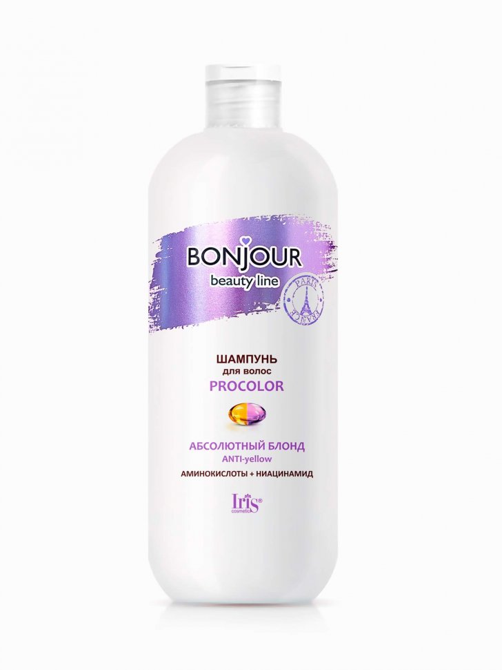 Шампунь для волос PROCOLOR Абсолютный блонд Bonjour Beauty line Iris, 500 мл    фото 1 &mdash; TD-EX.RU