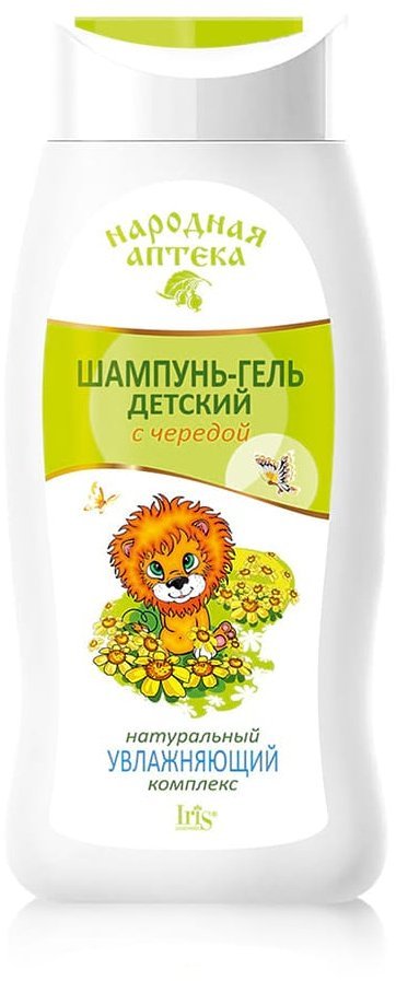 Шампунь-гель детский с чередой и натуральным увлажняющим комплексом Народная аптека Iris, 300 мл фото 1 &mdash; TD-EX.RU
