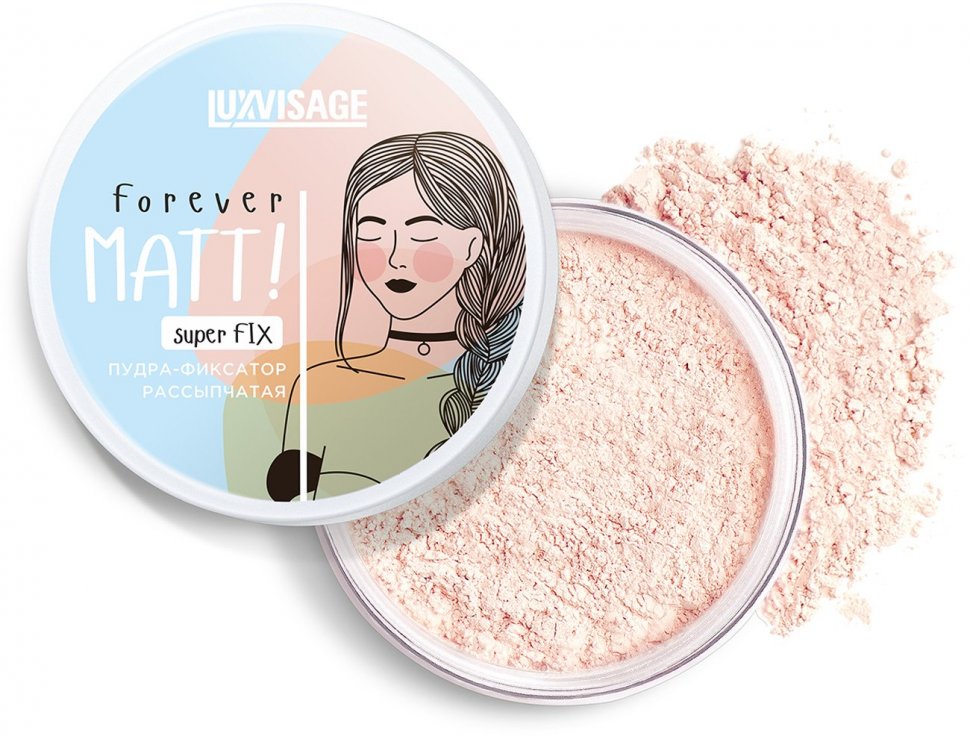 Пудра-фиксатор рассыпчатая LUXVISAGE Forever MATT! super FIX тон Бесцветный Luxvisage фото 1 &mdash; TD-EX.RU
