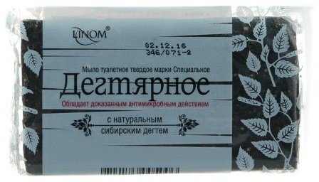 Мыло твердое туалетное "Дегтярное" LINOM фото 1 &mdash; TD-EX.RU
