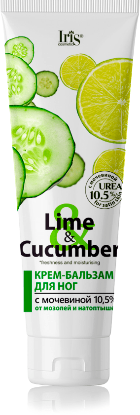 Крем-бальзам для ног Lime&Cucumber Iris, 100 мл  фото 1 &mdash; TD-EX.RU
