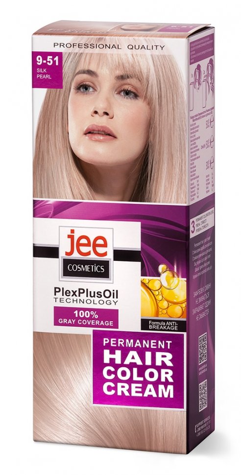 Стойкая крем-краска для волос JEE COSMETICS тон 9-51 Перламутровый шелк фото 1 &mdash; TD-EX.RU