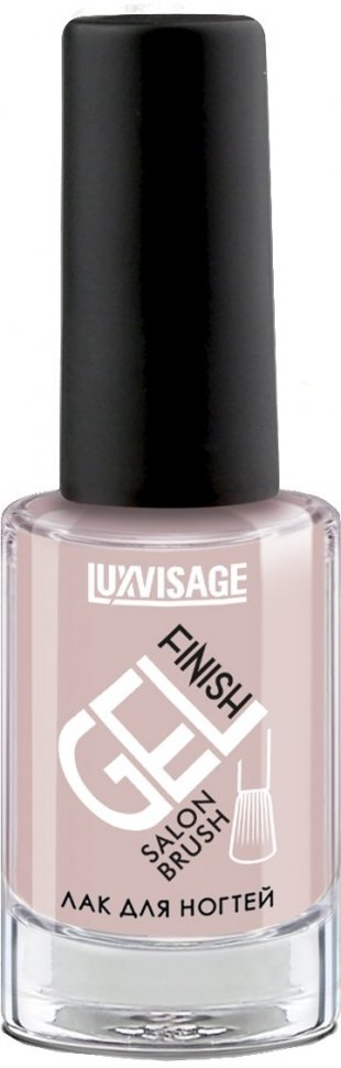 Лак для ногтей стойкий глянцевый GEL FINISH тон 16 бежевый нюд Luxvisage, 9 г   фото 1 &mdash; TD-EX.RU