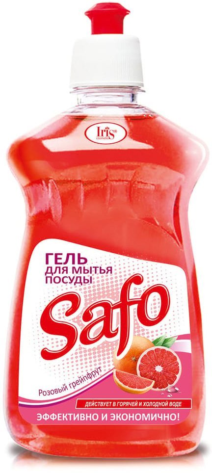 Гель для мытья посуды «Розовый грейпфрут» Safo Iris, 500 мл  фото 1 &mdash; TD-EX.RU