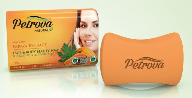 Мыло твердое PAPAYA EXTRACT - BRIGHT EVEN TONED SKIN Petrova, 150 г  фото 1 &mdash; TD-EX.RU