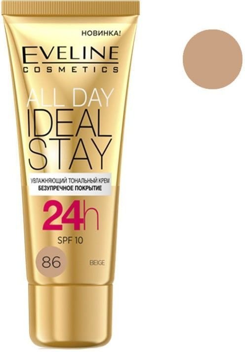 Увлажняющий тональный крем All Day Ideal Stay №86 Beige Eveline, 30 мл фото 1 &mdash; TD-EX.RU