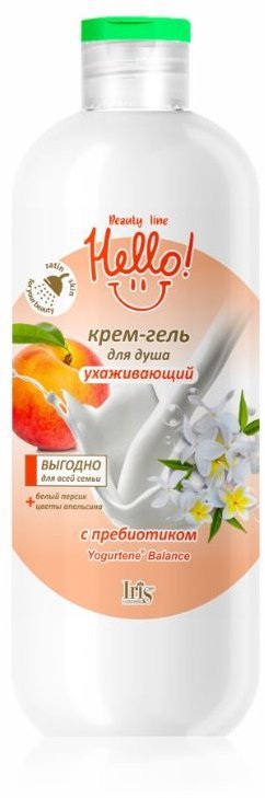 Крем-Гель для душа УХАЖИВАЮЩИЙ Hello Beauty Line IRIS, 500 мл фото 1 &mdash; TD-EX.RU