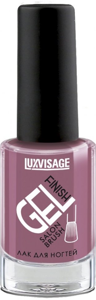 Лак для ногтей стойкий глянцевый GEL FINISH тон 23 ежевичный мусс  Luxvisage, 9 г    фото 1 &mdash; TD-EX.RU