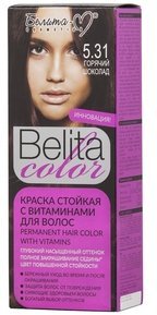 Краска стойкая с витаминами для волос Belita сolor тон 5.31 Горячий шоколад, Белита    фото 1 &mdash; TD-EX.RU