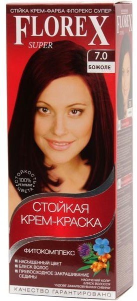 Florex-Super NEW КЕРАТИН Краска для волос 7.0 божоле фото 1 &mdash; TD-EX.RU