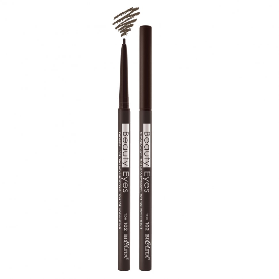 Карандаш для глаз механический Beauty Eyes тон 102 коричневый Белита  фото 1 &mdash; TD-EX.RU