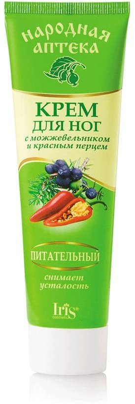Крем для ног с маслом можжевельника и красным перцем Народная аптека Iris, 100 мл фото 1 &mdash; TD-EX.RU