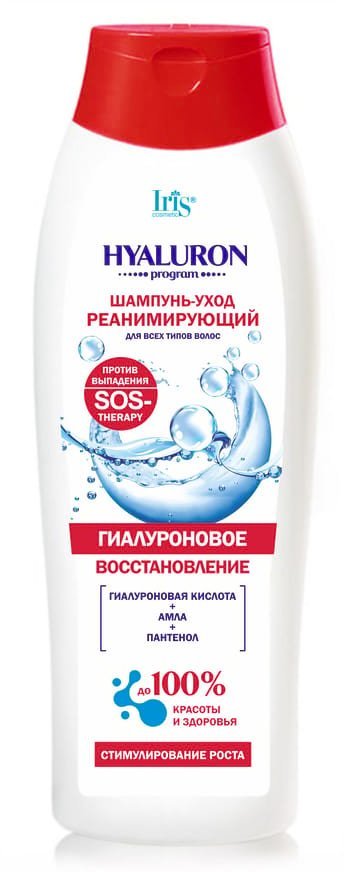 IRIS HYALURON program Шампунь-уход реанимирующий для всех типов волос серии фл-н 400 мл фото 1 &mdash; TD-EX.RU