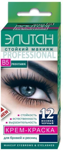 Крем-краска для бровей и ресниц Элитан, 12 Иссиня-черный фото 1 &mdash; TD-EX.RU