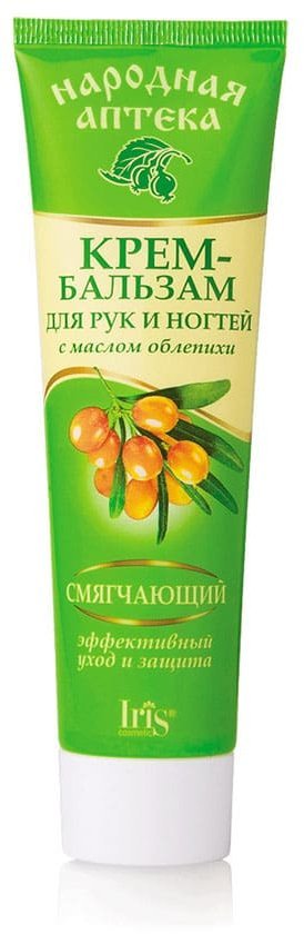 Крем-бальзам для рук и ногтей с маслом облепихи Народная аптека Iris, 100 мл фото 1 &mdash; TD-EX.RU