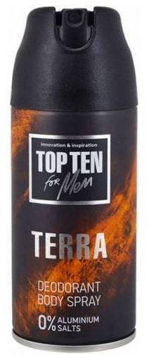 Дезодорант-спрей Terra Top Ten for men, 150 мл  фото 1 &mdash; TD-EX.RU