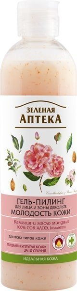 Гель-пилинг для лица и зоны декольте Молодость кожи Зеленая Аптека, 250 мл фото 1 &mdash; TD-EX.RU