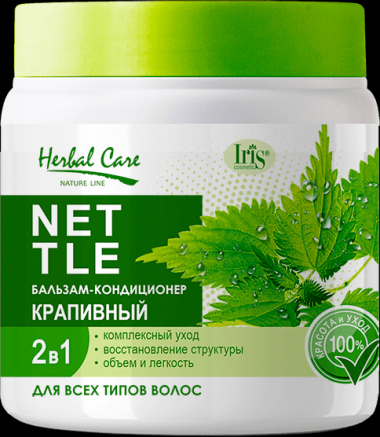 Бальзам-кондиционер для всех типов волос Крапивный Herbal Care Iris, 500 мл &mdash; TD-EX.RU
