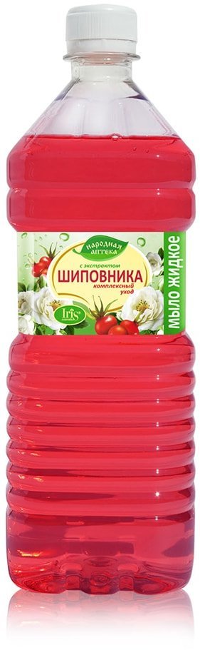 Мыло жидкое с экстрактом шиповника Народная аптека Iris, 1000 мл фото 1 &mdash; TD-EX.RU