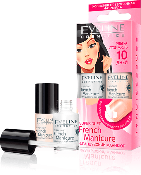 Набор для французского маникюра French manicure №5 Eveline, 2x5 мл фото 1 &mdash; TD-EX.RU