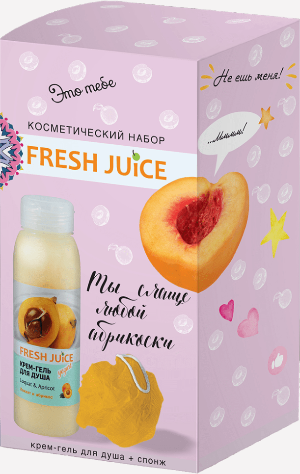 Косметический набор Pure pleasure гель для душа + спонж для массажа FRESH JUICE фото 1 &mdash; TD-EX.RU