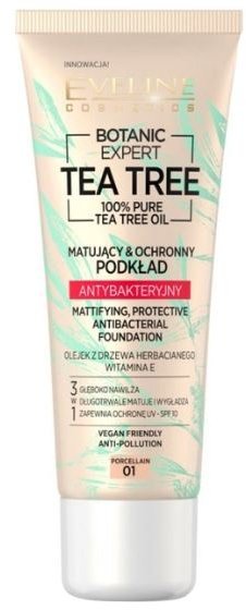 Матирующий антибактериальный тональный крем 3 в 1 тон 01 Porcelain Botanic Expert Eveline, 30 мл фото 1 &mdash; TD-EX.RU