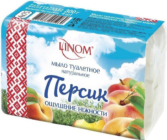 Мыло туалетное Классическое Персик LINOM LINOM, 300 г фото 1 &mdash; TD-EX.RU
