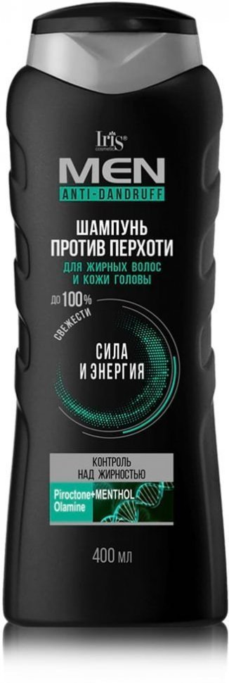 Iris Men Body&Hair Шампунь против перхоти контроль над жирностью, 400 мл фото 1 &mdash; TD-EX.RU