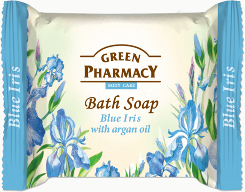 Туалетное мыло Голубой Ирис с аргановым маслом Green Pharmacy, 100 г фото 1 &mdash; TD-EX.RU