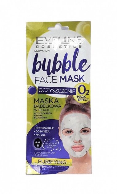 Очищающая пузырьковая тканевая маска серии BUBBLE FACE MASK Eveline &mdash; TD-EX.RU