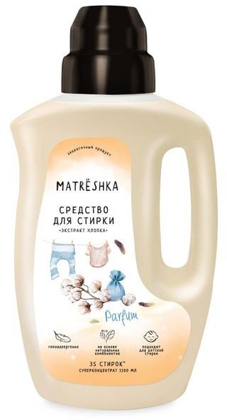 Гель для стирки белья Экстракт хлопка Matrёshka, 1,1 л фото 1 &mdash; TD-EX.RU