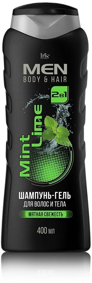 Iris Men Body&Hair Шампунь-гель для волос и тела "MEN. Mint Lime", 400 мл фото 1 &mdash; TD-EX.RU