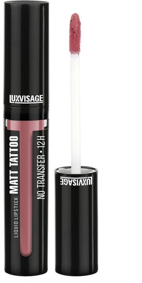 Матовая стойкая жидкая губная помада для губ MATT TATTOO No transfer 12H тон 104 LILAC NUDE, Luxvisage фото 1 &mdash; TD-EX.RU