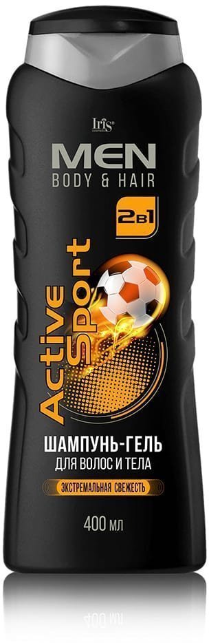 Iris Men Body&Hair Шампунь-гель для волос и тела Active Sport, 400 мл фото 1 &mdash; TD-EX.RU