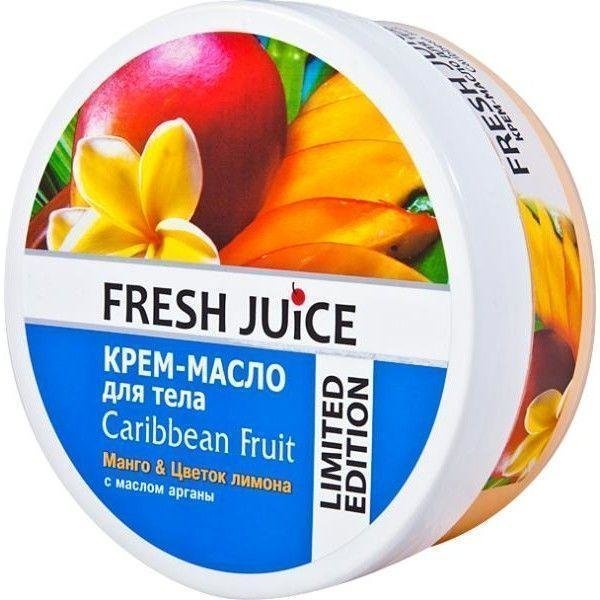 ​Крем-масло для тела Caribbean Fruit (Манго Цветок лимона) с маслом арганы Fresh Juice, 225 мл фото 1 &mdash; TD-EX.RU