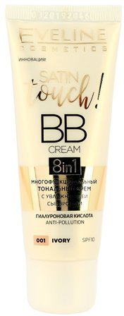 Многофункциональный тональный крем с увлажняющей сывороткой - 001 IVORY SATIN TOUCH BB CREAM 8 в 1 Eveline, 30мл фото 1 &mdash; TD-EX.RU