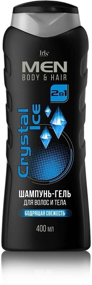 Iris Men Body&Hair Шампунь-гель для волос и тела Crystal Ice, 400 мл фото 1 &mdash; TD-EX.RU