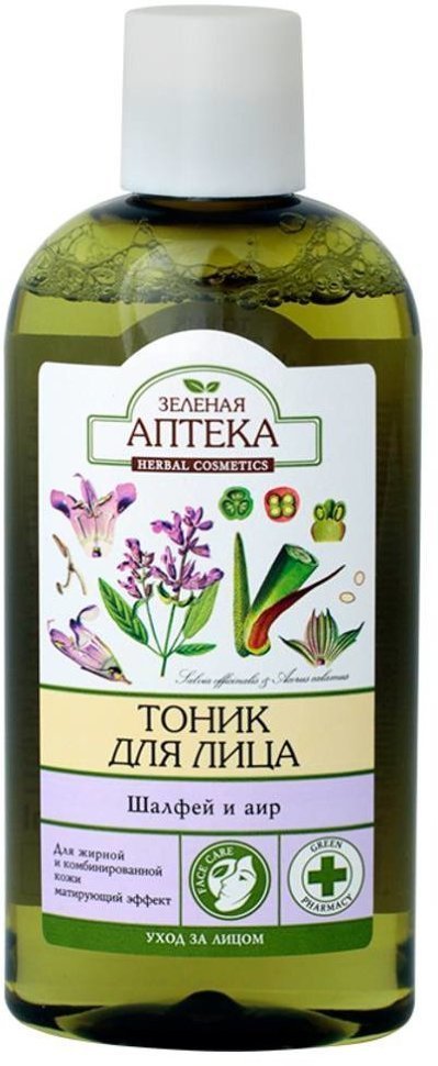 ЗЕЛЕНАЯ АПТЕКА Тоник для лица Шалфей и аир, 200 мл фото 1 &mdash; TD-EX.RU