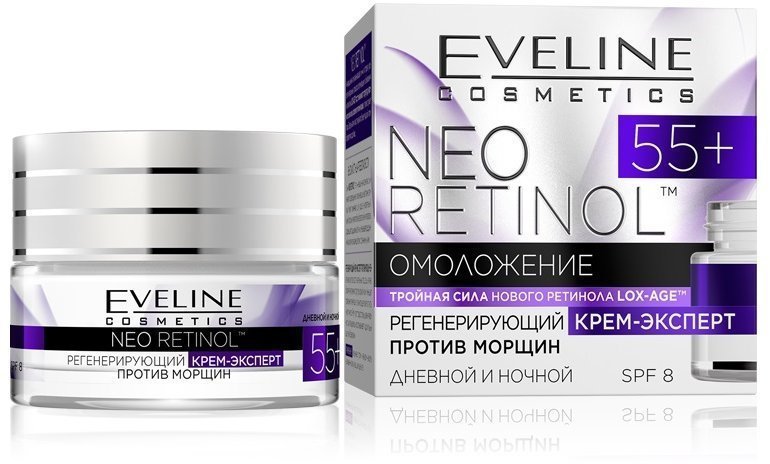 Eveline Крем-эксперт для лица Регенирирующий против морщин дневной и ночной 55+ Neo Retinol, 50 мл фото 1 &mdash; TD-EX.RU