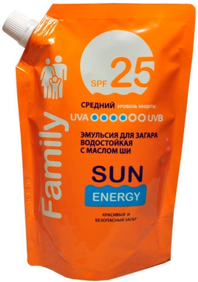 Эмульсия для загара с маслом ши водостойкая SPF 25 Sun Energy, 400 мл фото 1 &mdash; TD-EX.RU